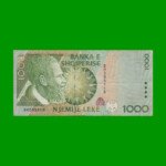 BILLETE DE ALBANIA 1.000 LEKE, PICK 65, AÑO 1996, ESTADO MUY BUENO- .-