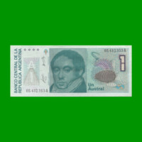 BILLETE DE AUSTRALES, 1 AUSTRAL, BOT 2801a, AÑO 1985, ESTADO EXCELENTE+.-