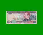 BILLETE DE HONDURAS 500 LEMPIRAS, PICK 78g, AÑO 2010 ESTADO SIN CIRCULAR.-