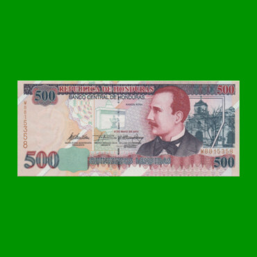BILLETE DE HONDURAS 500 LEMPIRAS, PICK 78g, AÑO 2010 ESTADO SIN CIRCULAR.-