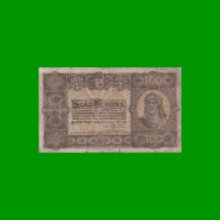 BILLETE DE HUNGRIA 100 KORONA, PICK 73a, AÑO 1920 ESTADO BUENO.-