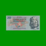 BILLETE DE CHECOSLOVAQUIA 20 KORUN, PICK 92, AÑO 1970 ESTADO MUY BUENO.-