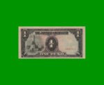 BILLETE DE FILIPINAS 1 PESO, PICK 109a, C/ SELLO,  ESTADO MUY BUENO+ .-