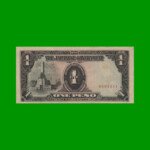 BILLETE DE FILIPINAS 1 PESO, PICK 109a, C/ SELLO,  ESTADO MUY BUENO+ .-