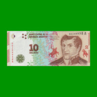 PESOS 3er DISEÑO $10,00, BOT 4001, AÑO 2016, ESTADO EXCELENTE.-
