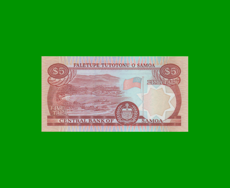 BILLETE DE SAMOA 5 TALA, PICK 33a, AÑO (2002) ESTADO SIN CIRCULAR.- - Imagen 2