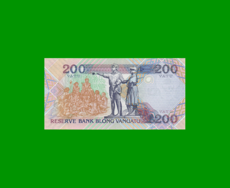 BILLETE DE VANUATU 200 VATU, PICK 8b, AÑO (1995) ESTADO SIN CIRCULAR.- - Imagen 2