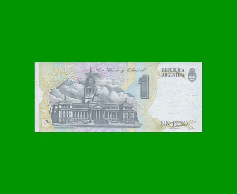 PESOS CONVERTIBLES 1er DISEÑO $1,00, BOT 3001, AÑO 1992, ESTADO EXCELENTE+.- - Imagen 2