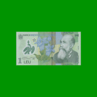BILLETE DE RUMANIA 1,00 LEU, POLYMERO PICK 117k, ESTADO SIN CIRCULAR.-