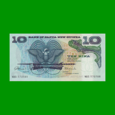 BILLETE DE PAPUA NUEVA GUINEA 10 KINA, PICK 7, ESTADO SIN CIRCULAR.-