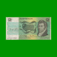 BILLETE DE AUSTRALIA 2 DOLARES, PICK 43c, AÑO (1979) ESTADO BUENO+ .-
