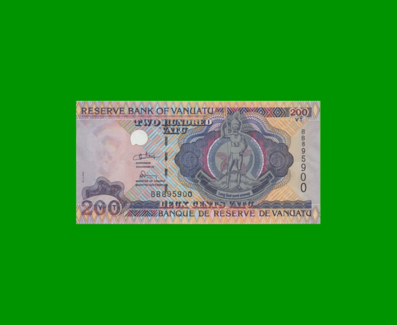 BILLETE DE VANUATU 200 VATU, PICK 8b, AÑO (1995) ESTADO SIN CIRCULAR.-