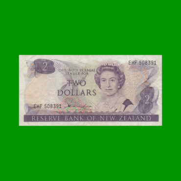 BILLETE DE NUEVA ZELANDA 2 DOLARES, PICK 164d, ESTADO BUENO+ .-