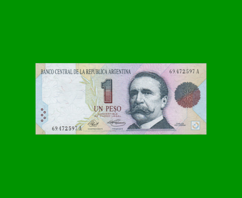 PESOS CONVERTIBLES 1er DISEÑO $1,00, BOT 3001, AÑO 1992, ESTADO EXCELENTE+.-