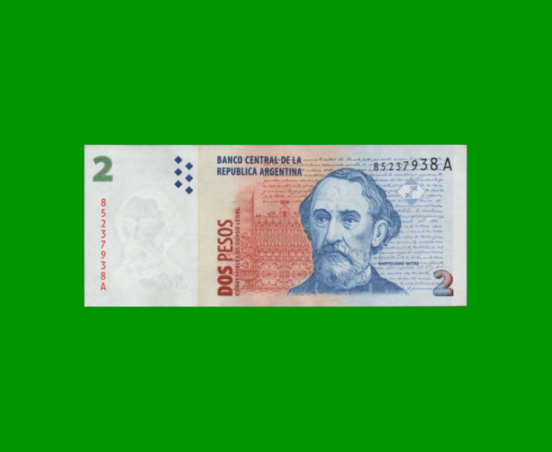 PESOS CONVERTIBLES 2do DISEÑO $2,00, BOT 3202, AÑO 1998, ESTADO EXCELENTE.-