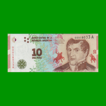 PESOS 3er DISEÑO $10,00, BOT 4001, AÑO 2016, ESTADO EXCELENTE+.-