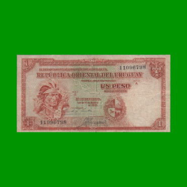 BILLETE DE URUGUAY $1,00, PICK 28a, ESTADO BUENO.-