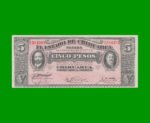 BILLETE DE MEXICO, CHIHUAHUA $5,00 PICK S532A, AÑO 1915, ESTADO SIN CIRCULAR.-