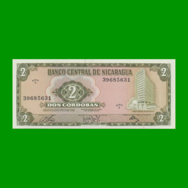 BILLETE DE NICARAGUA 2 CORDOBAS, PICK 121a, ESTADO SIN CIRCULAR.-
