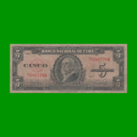 BILLETE DE CUBA $5,00 PICK 78a, AÑO 1949, ESTADO BUENO.-