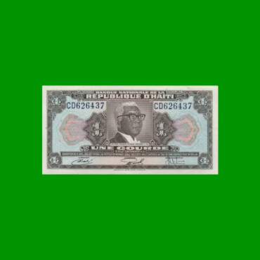 BILLETE DE HAITI 1 GOURDE, PICK 200, ESTADO SIN CIRCULAR.-