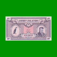 BILLETE DE ISLAS SEBALDES O SEBALDINAS (ISLAS JASON) 1 POUND FANTASIA, AÑO 1970 ESTADO SIN CIRCULAR.-