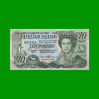 BILLETE DE ISLAS MALVINAS 10 LIBRAS, PICK 18, ESTADO SIN CIRCULAR.-