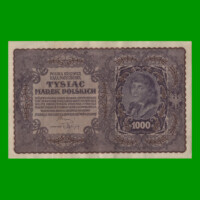 BILLETE DE POLONIA 1.000 MAREK, PICK 29 AÑO 1919, ESTADO MUY BUENO+.-