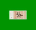 BILLETE DE LITUANIA 1 TALONAS, PICK 39, AÑO 1992 ESTADO SIN CIRCULAR.-