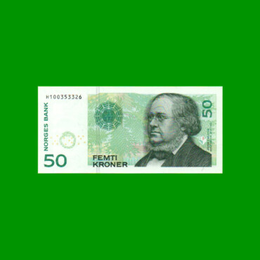 BILLETE DE NORUEGA 50 KRONER, PICK 46c, AÑO 2008 ESTADO SIN CIRCULAR.-