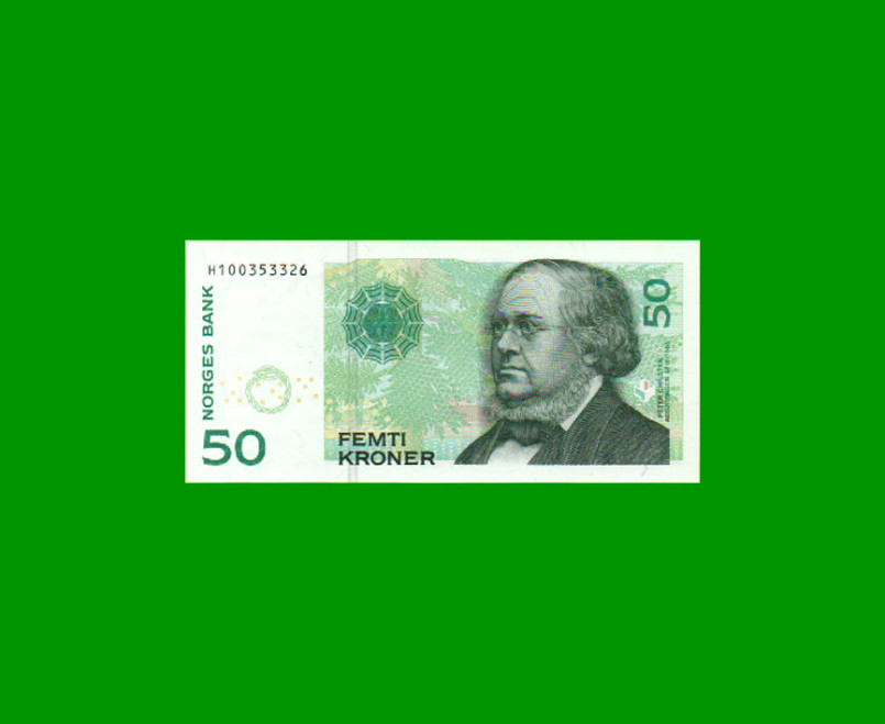 BILLETE DE NORUEGA 50 KRONER, PICK 46c, AÑO 2008 ESTADO SIN CIRCULAR.-