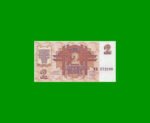 BILLETE DE LETONIA 2 RUBLOS, PICK 36, AÑO 1992 ESTADO SIN CIRCULAR.-