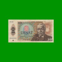 BILLETE DE CHECOSLOVAQUIA 10 KORUN, PICK 94b, AÑO 1986 ESTADO MUY BUENO- .-