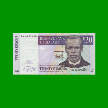 BILLETE DE MALAWI 20 KWACHA, PICK 52c, AÑO 2007 ESTADO SIN CIRCULAR.-