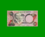 BILLETE DE NIGERIA 1 NAIRA, PICK 23d, AÑO 1984 ESTADO EXCELENTE.-