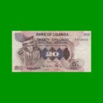 BILLETE DE UGANDA 20 SHILLINGS, PICK 7b, AÑO 1973 ESTADO MUY BUENO.-
