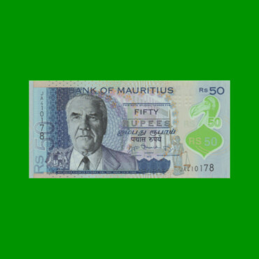 BILLETE DE MAURICIO 50 RUPIAS, POLYMERO, PICK 65, AÑO 2013 ESTADO SIN CIRCULAR.-
