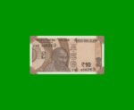 BILLETE DE INDIA 10 RUPIAS, PICK 109, ESTADO SIN CIRCULAR.-