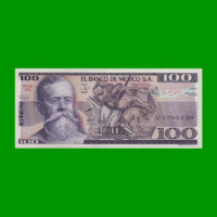BILLETE DE MEXICO $100,00 PICK 74c, AÑO 1982, ESTADO SIN CIRCULAR.-