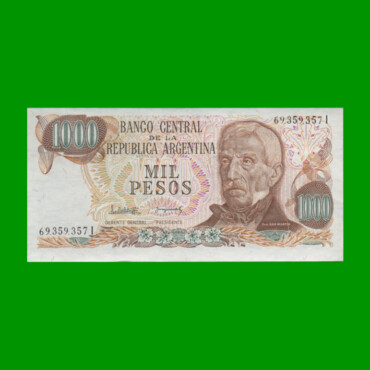 PESOS LEY 18.188 $1.000,00, BOT 2462, AÑO 1982, ESTADO EXCELENTE.-