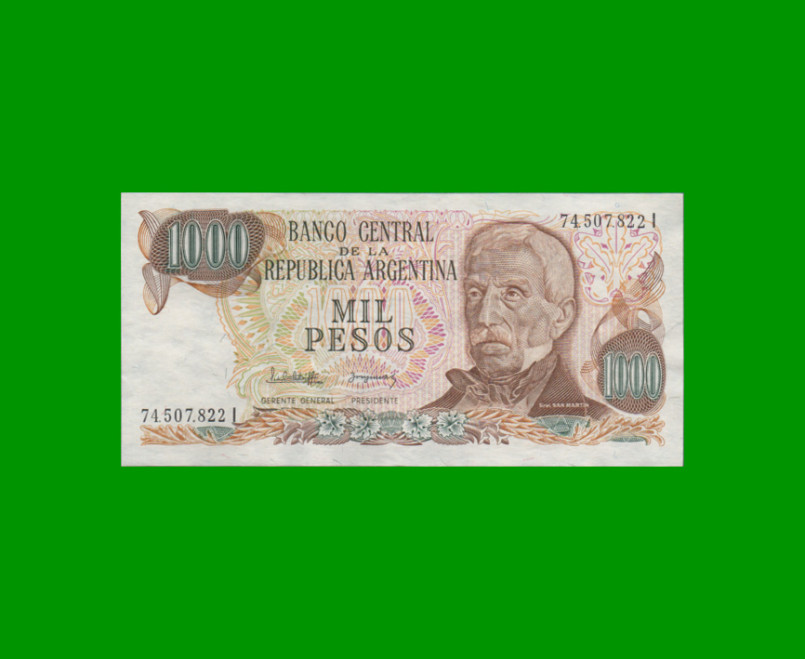 PESOS LEY 18.188 $1.000,00, BOT 2462, AÑO 1982, ESTADO EXCELENTE+ .-