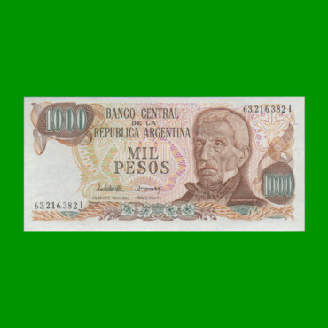 PESOS LEY 18.188 $1.000,00, BOT 2462, AÑO 1982, ESTADO SIN CIRCULAR.-