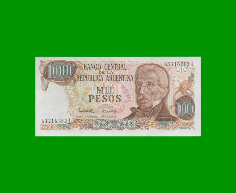 PESOS LEY 18.188 $1.000,00, BOT 2462, AÑO 1982, ESTADO SIN CIRCULAR.-