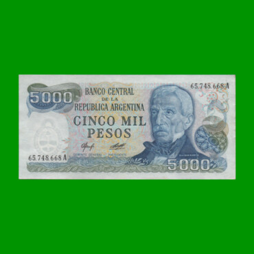 PESOS LEY 18.188 $5.000,00, BOT 2465a, AÑO 1978, ESTADO EXCELENTE.-