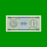 BILLETE DE CUBA $20,00 PICK FX9, AÑO 1985, ESTADO SIN CIRCULAR.-