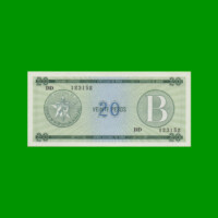 BILLETE DE CUBA $20,00 PICK FX9, AÑO 1985, ESTADO SIN CIRCULAR.-