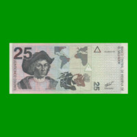 BILLETE DE EL SALVADOR 25 COLONES, PICK 149b, AÑO 1998 ESTADO EXCELENTE.-