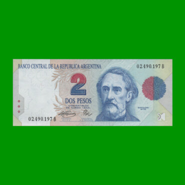 PESOS CONVERTIBLES 1er DISEÑO $2,00, BOT 3016, AÑO 1994, ESTADO EXCELENTE.-