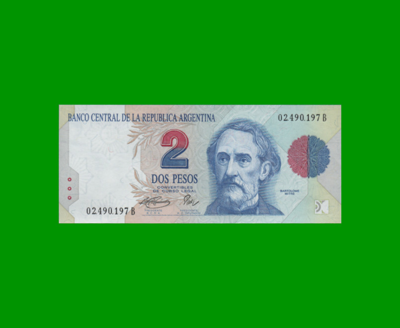 PESOS CONVERTIBLES 1er DISEÑO $2,00, BOT 3016, AÑO 1994, ESTADO EXCELENTE.-