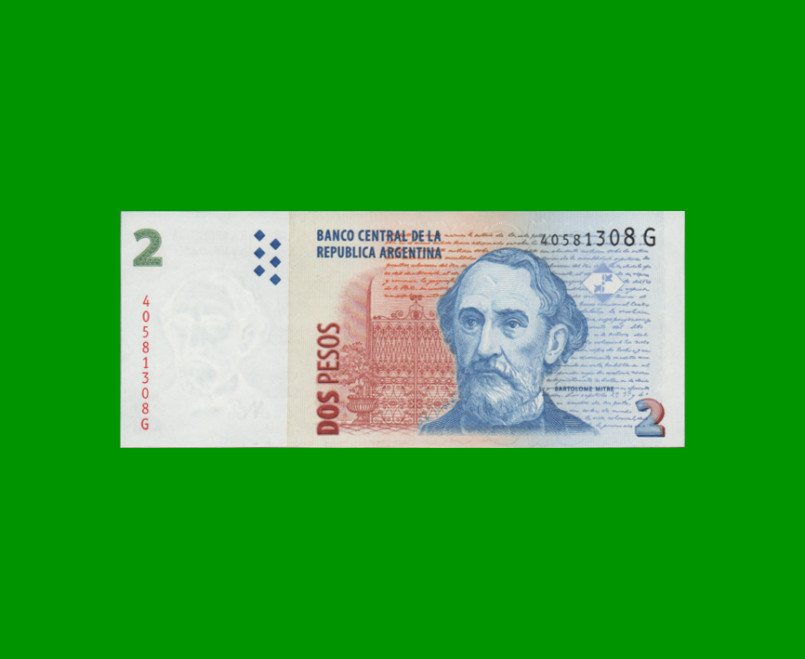 PESOS CONVERTIBLES 2do DISEÑO $2,00, BOT 3224, AÑO 2006, ESTADO SIN CIRCULAR.-